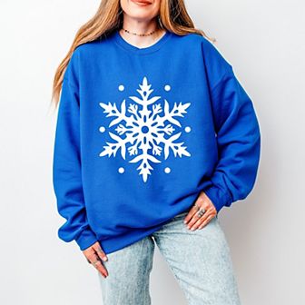 White Snowflake - Women's Graphic Sweatshirt