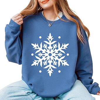 White Snowflake - Women's Graphic Sweatshirt
