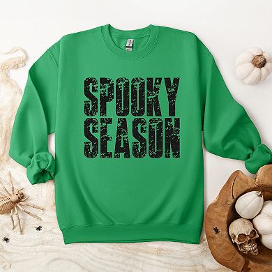 Spooky Season Block Distressed - Women's Graphic Sweatshirt