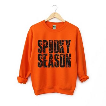 Spooky Season Block Distressed - Women's Graphic Sweatshirt