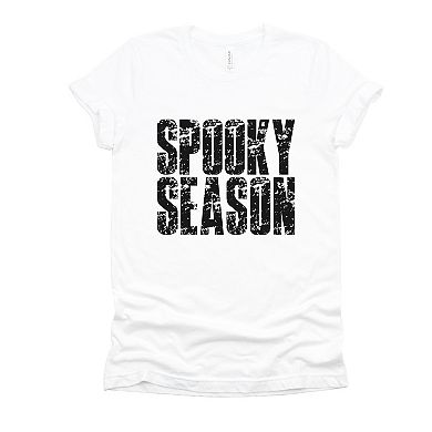 Round Neck Short Sleeve IT'S SPOOKY SEASON Graphic T-Shirt