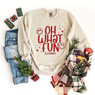 S.W.Smiley Oh What Fun Sparkle - Womens Sweatshirt