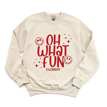 S.W.Smiley Oh What Fun Sparkle - Womens Sweatshirt