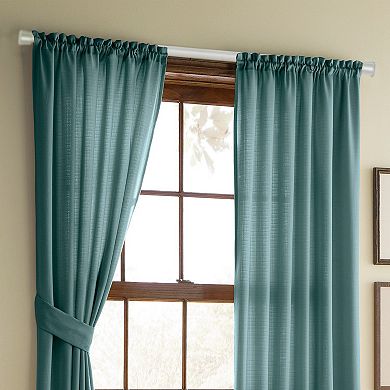 Adjustable Tension Curtain Rod Spring-Loaded Steel Pole, Heavy-Duty, 4 Sizes for Home Use