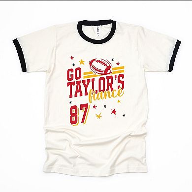 Go Taylor's Fiancé Red - Womens Ringer Tee