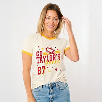 Go Taylor's Fiancé Red - Womens Ringer Tee
