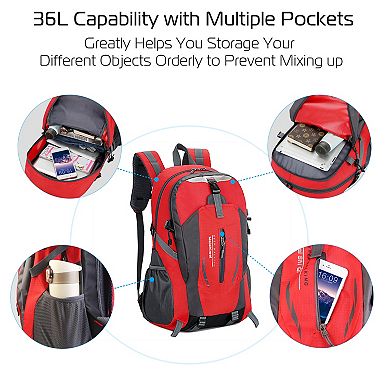 36L Waterproof Outdoor Backpack Travel Hiking Camping Daypack Knapsack