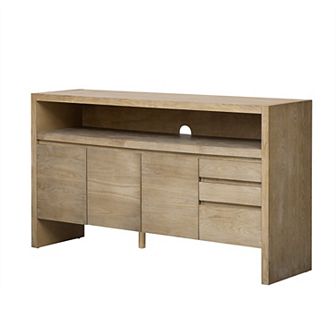 60" 3 Door Sideboard with 3 Drawers Large Storage Cabinet for Living Room, Hallway, Dining