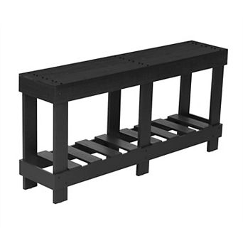 62.9" Entryway Console Table with Metal Rivet Decor for Hallway, Living Room