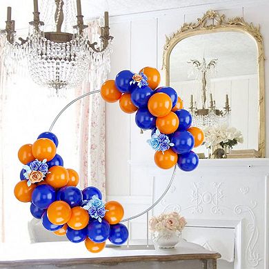 Blue Orange Latex Balloons 50pcs Party Mix for or Birthday, Shower, Engagement