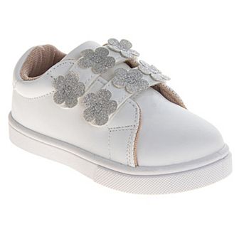Laura Ashley Kids Slip-On Floral Accent Casual Sneakers
