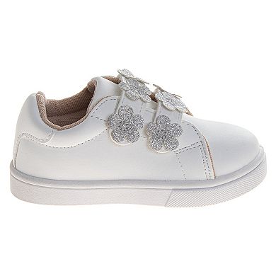 Laura Ashley Kids Slip-On Floral Accent Casual Sneakers