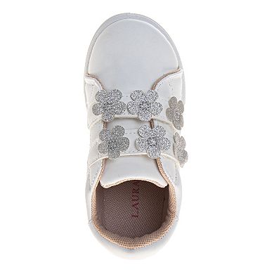 Laura Ashley Kids Slip-On Floral Accent Casual Sneakers