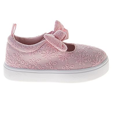 Laura Ashley MJ Style Girls' Bow Accent Sneakers