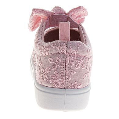 Laura Ashley MJ Style Girls' Bow Accent Sneakers