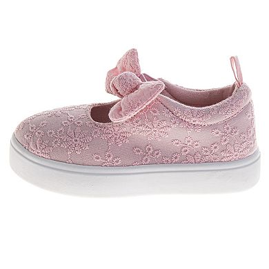 Laura Ashley MJ Style Girls' Bow Accent Sneakers