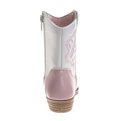 Laura Ashley Kids Embroidered Detail Pull-On Western Boots