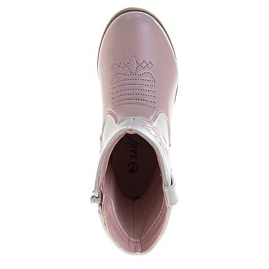 Laura Ashley Kids Embroidered Detail Pull-On Western Boots