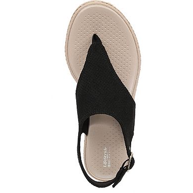 LifeStride Beachy Women's Raffia Thong Sandals