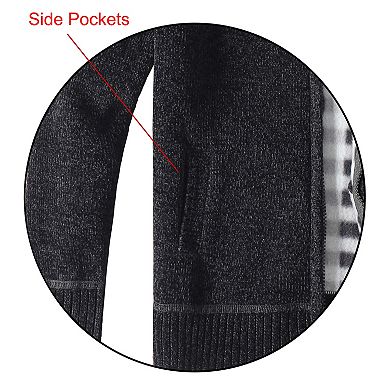 Gioberti Kid's Knitted Chenille Cardigan Sweater with Flannel Lining