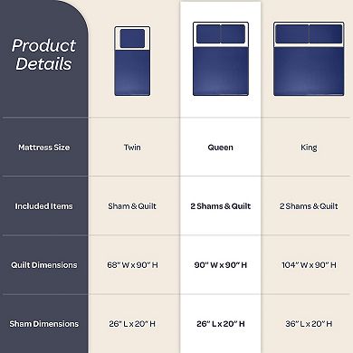 Lavish Home Diamond Embossed Microfiber Queen Quilt & Shams Set