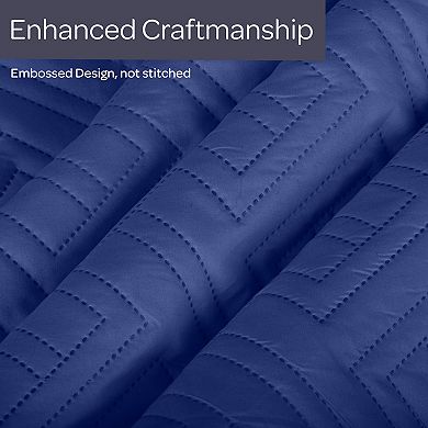 Lavish Home Diamond Embossed Microfiber King Quilt & Shams Set