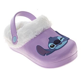 Disney’s Lilo & Stitch Little Kids Girls Fuzzy Fleece-Lined Clogs