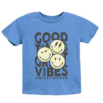 SmileyWorld Good Times Great Vibes - Youth Short Sleeve Graphic T-Shirt