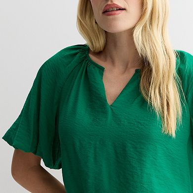 Women's Nine West Balloon Sleeve Pop Over Top