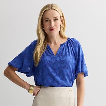 Women's Nine West Balloon Sleeve Pop Over Top