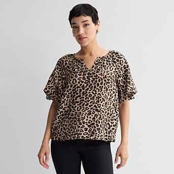 Women's Nine West Balloon Sleeve Pop Over Top
