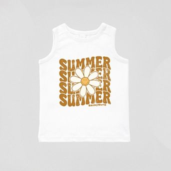 SmileyWorld Summer Wave Stacked - Toddler Graphic Tank