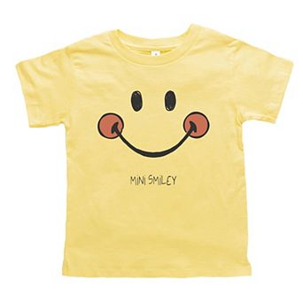 Mini Smiley Smile Outline - Toddler Short Sleeve Graphic T-Shirt