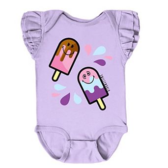 SmileyWorld Popsicles - Baby Flutter Sleeve Bodysuit