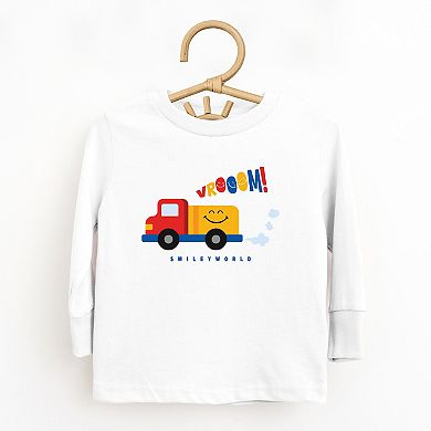 SmileyWorld Vrooom Truck - Toddler Long Sleeve Graphic Tee