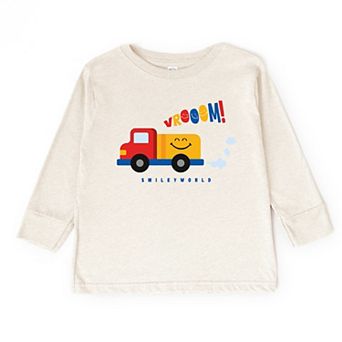 SmileyWorld Vrooom Truck - Toddler Long Sleeve Graphic Tee