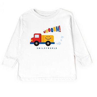 SmileyWorld Vrooom Truck - Toddler Long Sleeve Graphic Tee