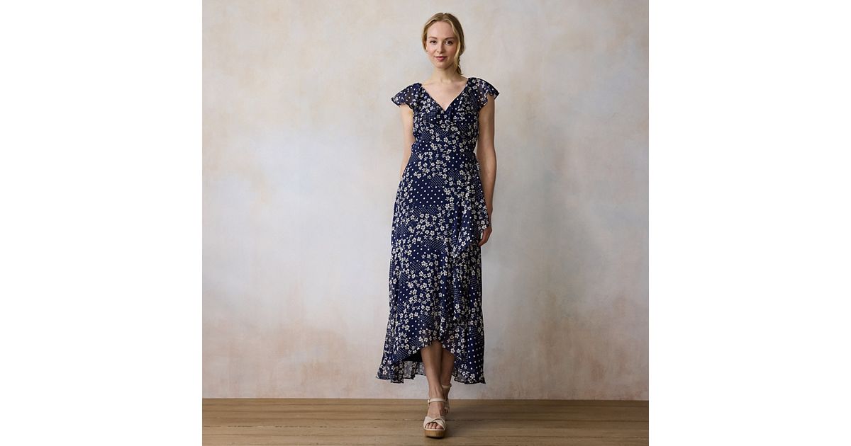 lauren conrad lace dress kohls Women's LC Lauren Conrad V-Neck Button Front Lace Midi Dress