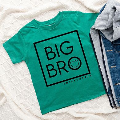 SmileyWorld Big Bro Square - Toddler Short Sleeve Graphic T-Shirt