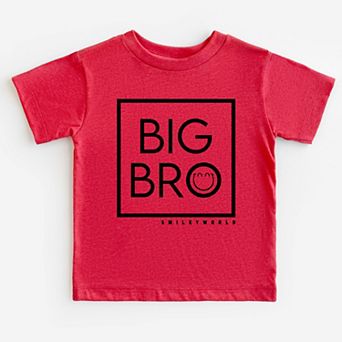 SmileyWorld Big Bro Square - Toddler Short Sleeve Graphic T-Shirt