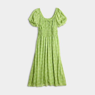 Women's LC Lauren Conrad Shirred Bodice Tea Length Dress