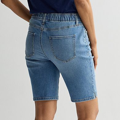 Women's Croft & Barrow® Modern Denim Pull-On Bermuda Shorts