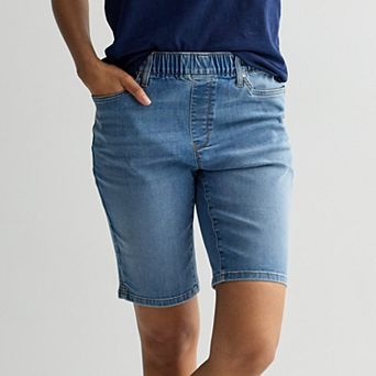 Women's Croft & Barrow® Modern Denim Pull-On Bermuda Shorts
