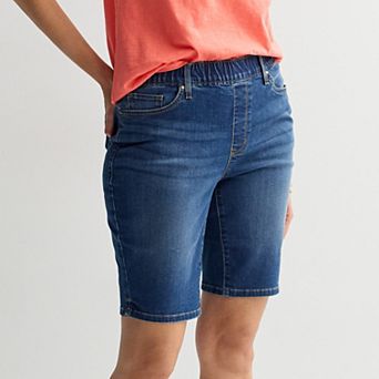 Women's Croft & Barrow® Modern Denim Pull-On Bermuda Shorts