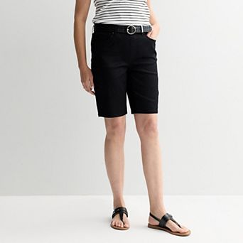 Women's Croft & Barrow® Modern Denim Pull-On Bermuda Shorts