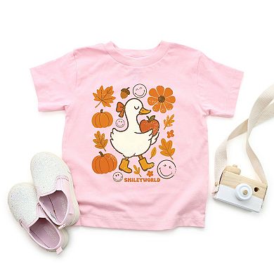 SmileyWorld Goose Autumn - Toddler Short Sleeve Graphic T-Shirt