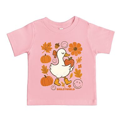 SmileyWorld Goose Autumn - Toddler Short Sleeve Graphic T-Shirt