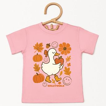 SmileyWorld Goose Autumn - Toddler Short Sleeve Graphic T-Shirt