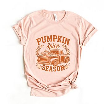 Pumpkin Spice Season Truck Distressed - Women's Short Sleeve Graphic T-Shirt
