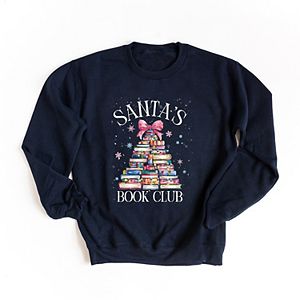 Women's Christmas Movie Shirt - Long Sleeve Graphic Tee With Christmas Tree Print, Grey Large